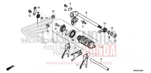 BARILLET DE SELECTION (CRF1000A/A2/AL/AL2) CRF1000AK de 2019